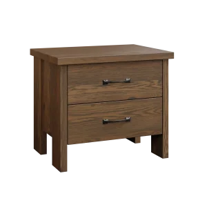 Amish Cheyenne Solid Hardwood Bedroom 2-Drawer Nightstand