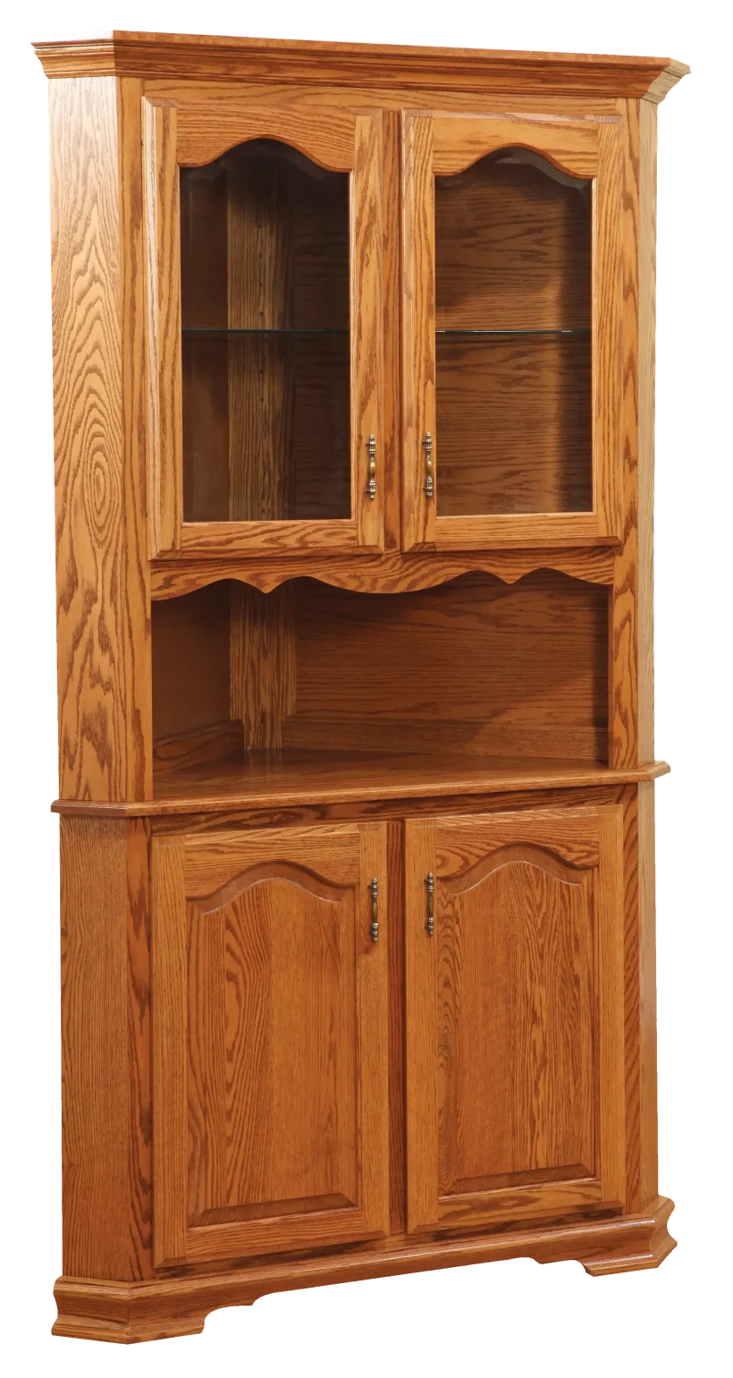 Amish Heritage 2 Door Corner Hutch, Top Only - 016-EB544