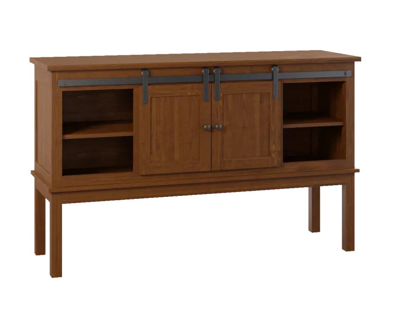 Amish Lynnfield Sideboard - No, , , , , Brown Maple, OCS113 Michael's Cherry, Black Knobs, 53005-FB Amish Lynnfield Sideboard - 016-IV5483
