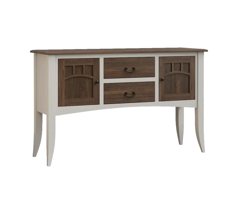 Amish Rockland Server - Yes, Brown Maple, SW9166 Drift of Mist Paint, Elm, S-41308-Darkstreak, , , Black Pulls, D521-BL, Black Knobs, D523-BL Amish Rockland Server - 016-OL5683