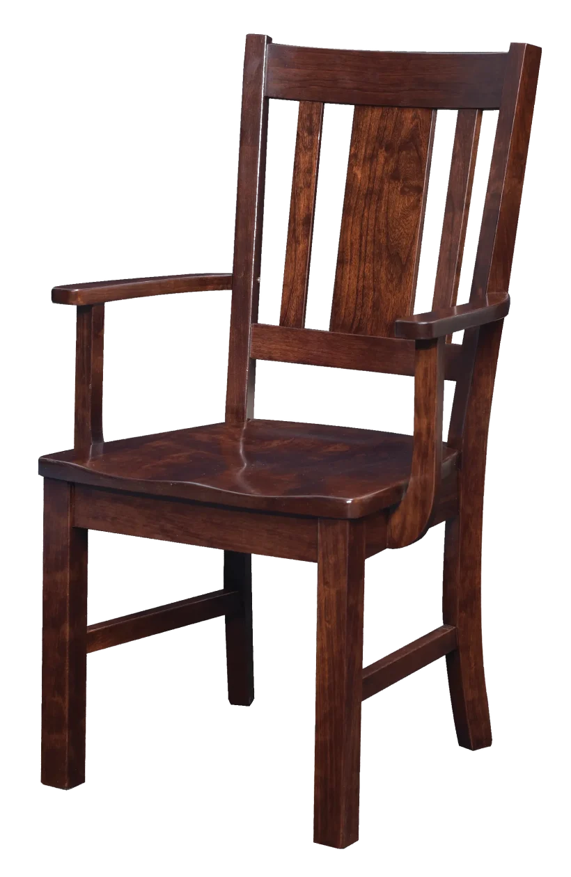 Amish Arlington Arm Chair - No, , , , , Rustic Cherry, OCS117 Asbury Amish Arlington Arm Chair - 016-XO203