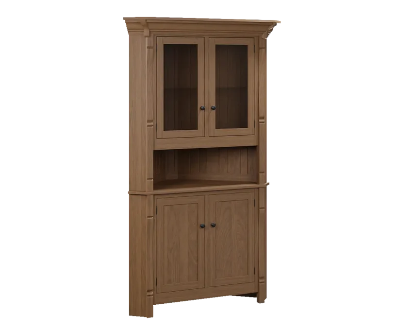 Amish Ashville Corner Hutch, Base Only - 016-XP743