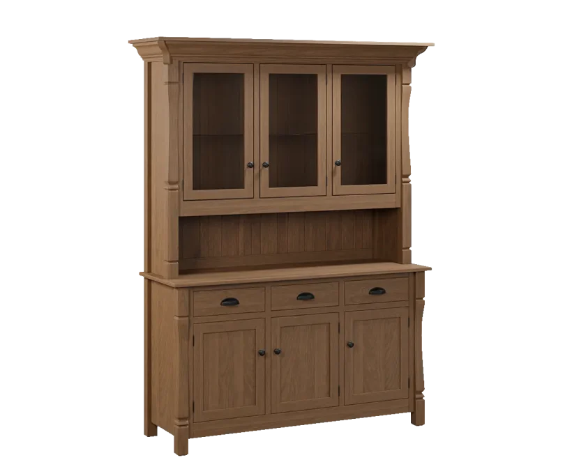 Amish Ashville 3 Door Hutch, Top Only - 016-XP764