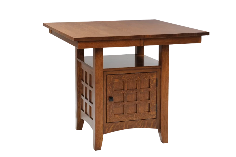 Amish Blakely Square Counter Height Table - No, , 42 x 42 Solid Top Table, , , , , QSWO, OCS113 Michael's Cherry Amish Blakely Square Counter Height Table - 016-YI158