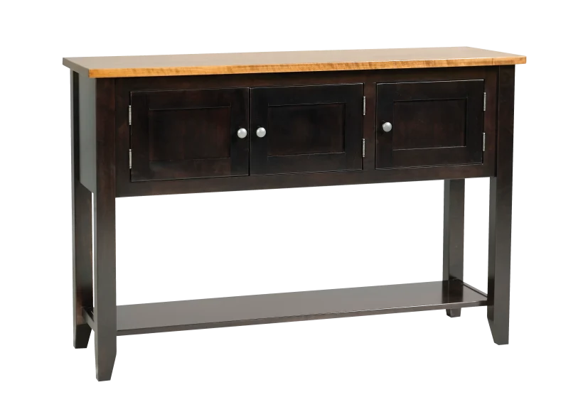 Amish Clanton Server - Yes, Brown Maple, OCS230 Onyx, Rustic Cherry, OCS113 Michael's Cherry, , , Silver Knobs, K801-B Amish Clanton Server - 016-ZI4834
