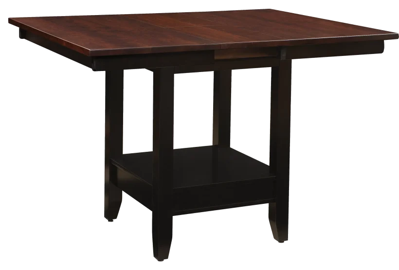 Amish Clanton Table - Yes, 42" x 42" Table w/ 1 Butterfly Leaf, , Brown Maple, OCS230 Onyx, Rustic Cherry, OCS113 Michael's Cherry, , Amish Clanton Table - 016-ZI4853