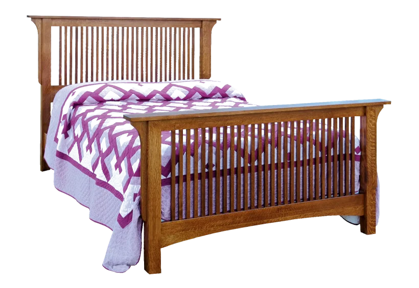 Amish Empire Mission Spindle Bed - 017-ZTC135