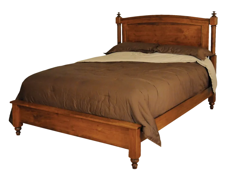 Amish Duchess Panel Bed - Brown Maple, OCS113 Michael's Cherry, Queen Amish Duchess Panel Bed - 017-ZTC234