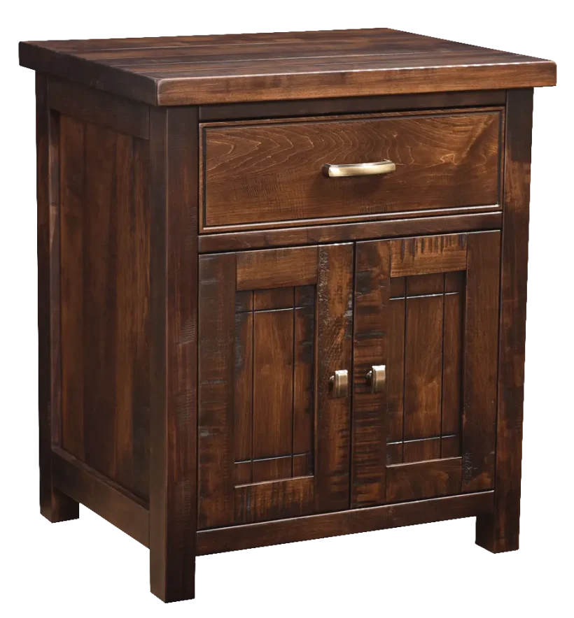 Amish Timbermill 1 Drawer, 2 Door Nightstand - 017-ZTC2353