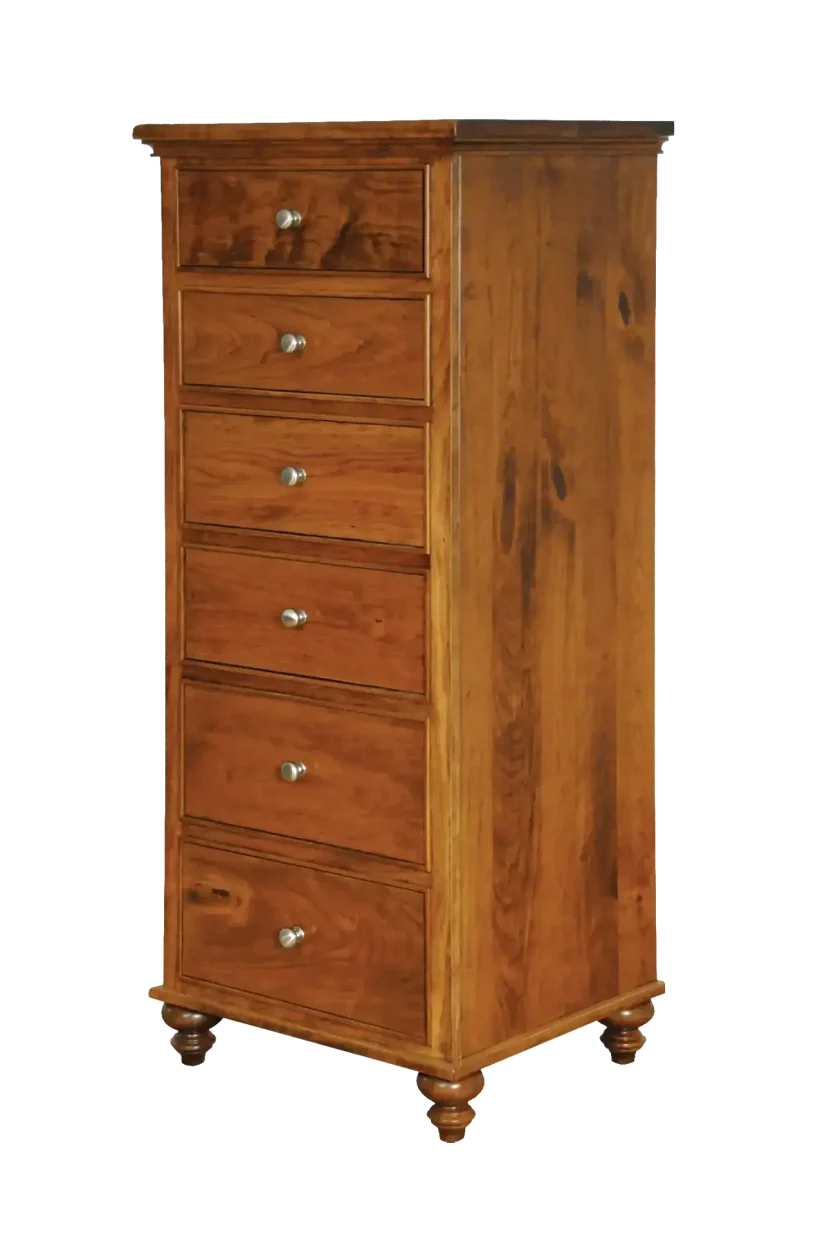 Amish Duchess Lingerie Chest - Rustic Cherry, OCS117 Asbury, Silver Knobs, K2980-SN Amish Duchess Lingerie Chest - 017-ZTC273