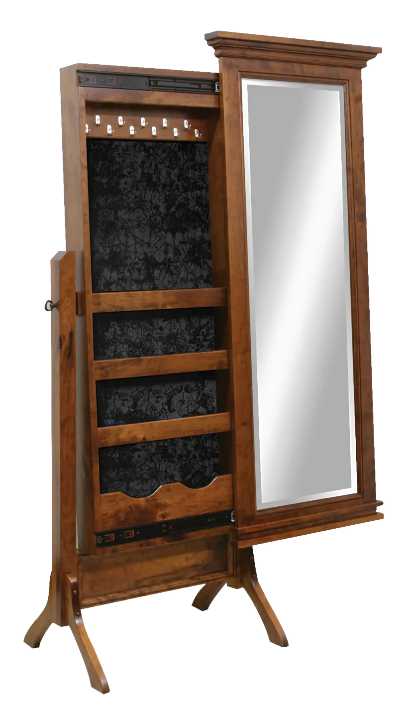 Amish Brooklyn Jewelry Mirror - Rustic Cherry, OCS113 Michael's Cherry Amish Brooklyn Jewelry Mirror - 017-ZTC4358-434-8