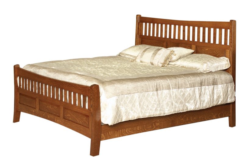 Amish Lane Shaker Bed - QSWO, OCS113 Michael's Cherry, Queen Amish Lane Shaker Bed - 017-ZTC4402