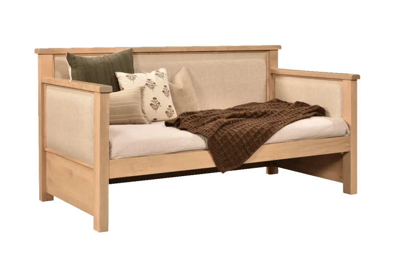Amish Day Bed With Back - Cherry, OCS132 Sand Amish Day Bed With Back - 017-ZTC4559