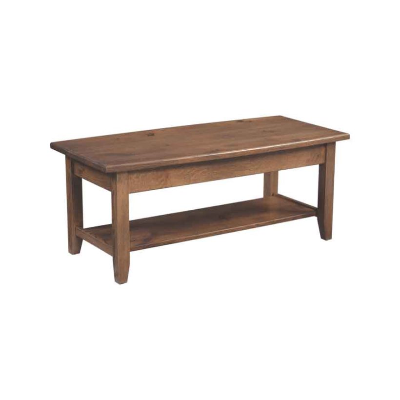 Amish Cody Coffee Table - Rustic QSWO, OCS119 Cappuccino Amish Cody Coffee Table - 017-ZTC5570-Z