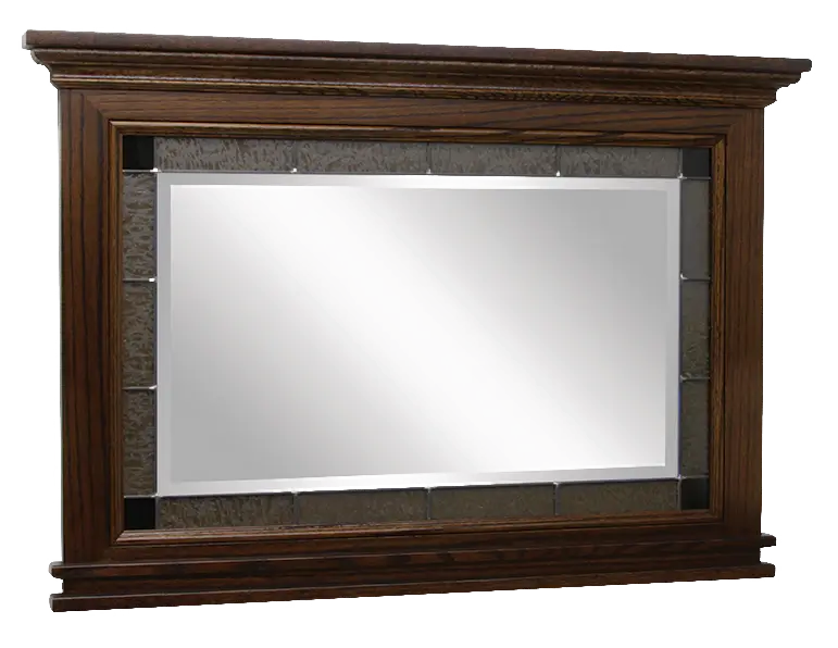 Amish Brooklyn Wall Mirror - Rustic Cherry, OCS113 Michael's Cherry Amish Brooklyn Wall Mirror - 017-ZTC5704-ID