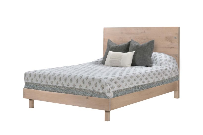 Amish Chloe Bed - Rustic QSWO, Sea Drift, Queen Amish Chloe Bed - 017-ZTC5837