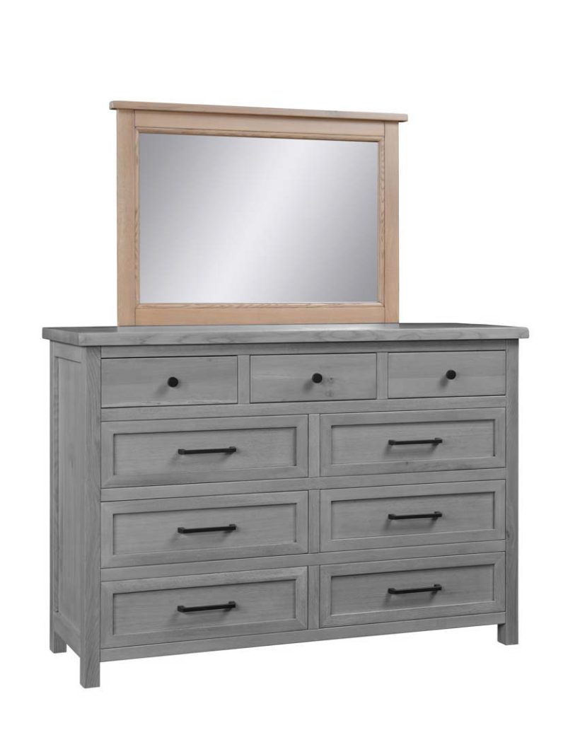 Amish Chloe Mirror Only - Rustic QSWO, Sea Drift Amish Chloe Mirror Only - 017-ZTC5883
