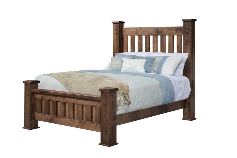 Amish Denali Bed - Brown Maple, FC42000 Almond, Queen Amish Denali Bed - 017-ZTC6437
