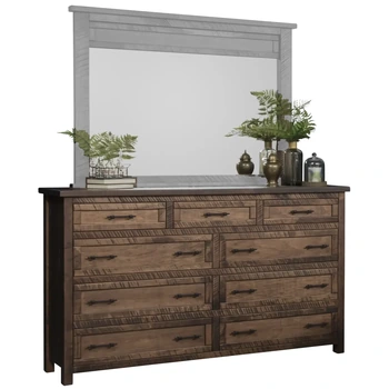 Amish Denali Tall Dresser Only - Brown Maple, FC42000 Almond, Black Pulls, K558-BL, Black Pulls, K558-BL Amish Denali Tall Dresser Only - 017-ZTC6444