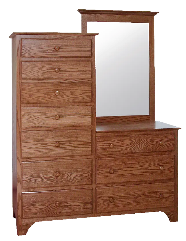 Amish Shaker Chesser with Mirror - 017-ZTC746
