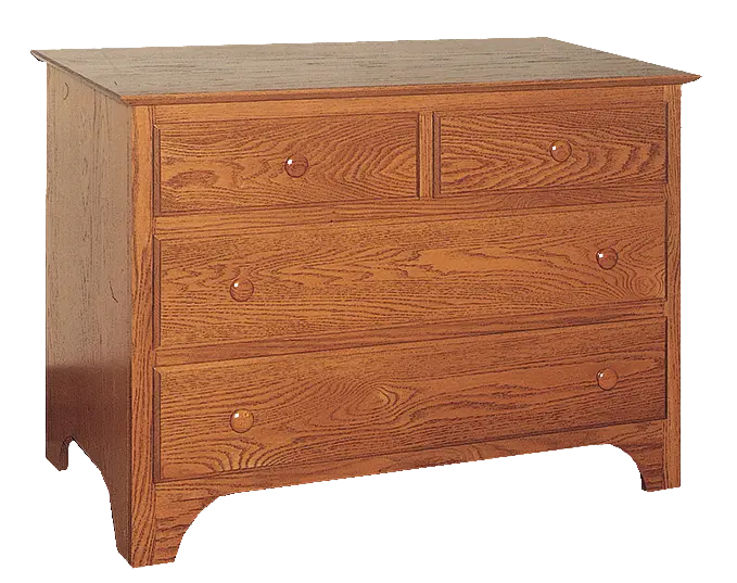 Amish Shaker Dresser with 4 Drawers - 017-ZTC748