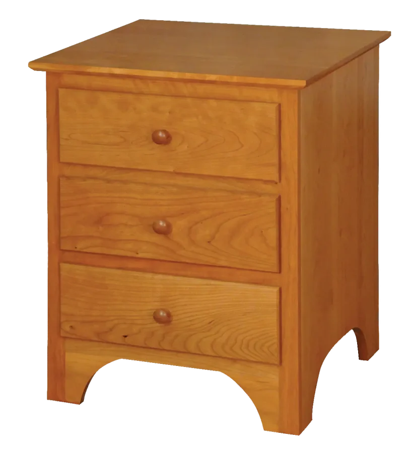 Amish Shaker Nightstand with 3 Drawer - 017-ZTC754