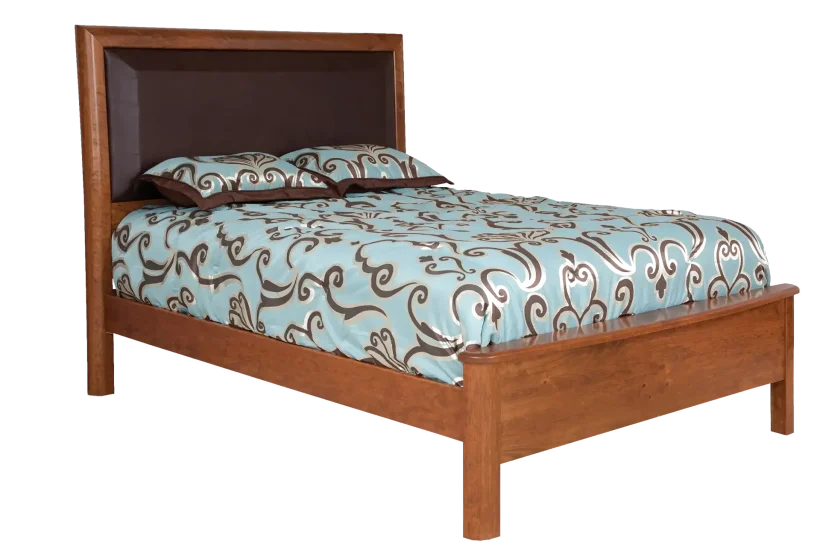 Amish Meridian Leather Panel Bed - 017-ZTC834