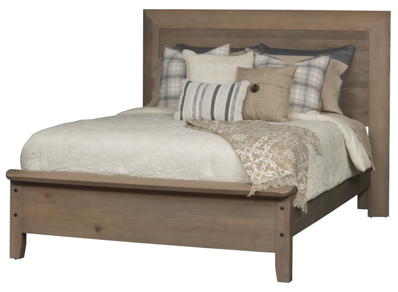 Amish Glendale Bed - Rustic QSWO, SP10 Barnwood, Queen Amish Glendale Bed - 017-ZTC8434