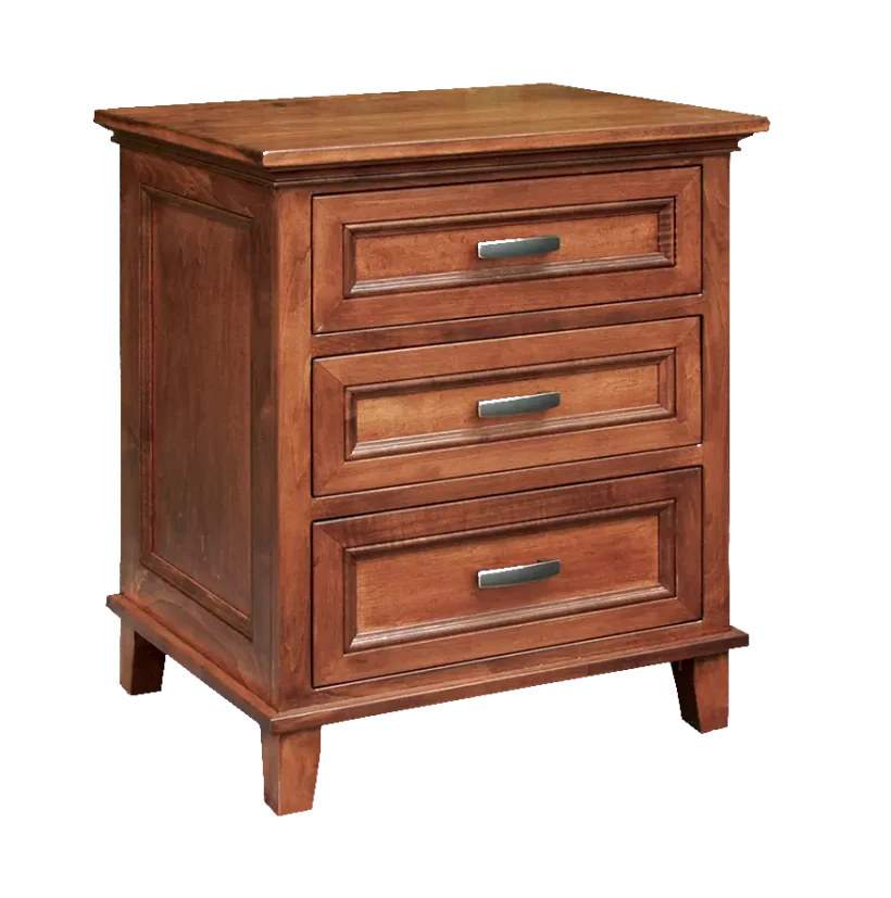Amish Brooklyn Nightstand with 3 Drawers - 017-ZTC954