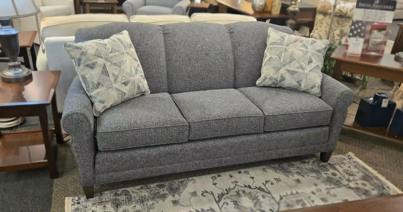 Style 374 Sofa - Fabric, , Blue Solids, , 504511GR10, Blue Patterns, 505711GR49, Shagbark, No Nailhead Style 374 Sofa - 034-374-10