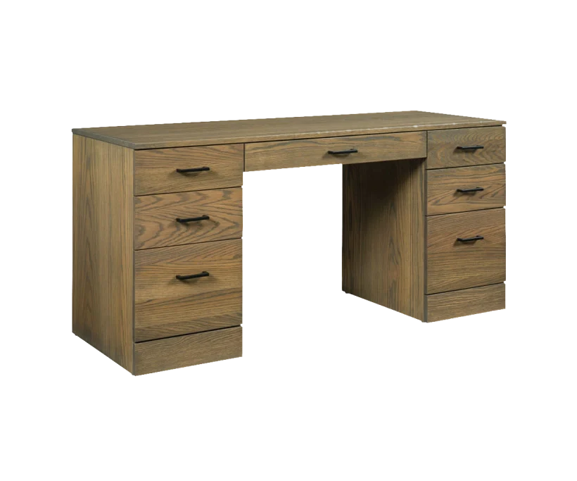Amish Hudson Double Pedestal Desk - 046-E-635A