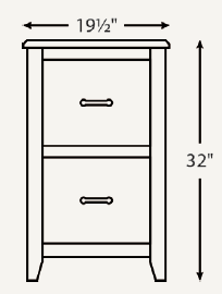 Amish Jacobsville 2dr. File Cabinet (Drawing) - 046-GCZ-5