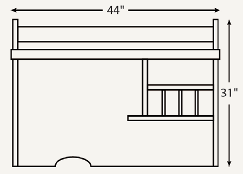 Amish Jacobsville Hutch Top (Drawing) - No, , , , , Rustic Cherry, OCS113 Michael's Cherry Amish Jacobsville Hutch Top (Drawing) - 046-GE-434
