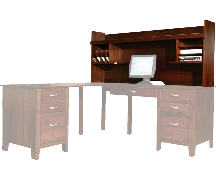 Amish Jacobsville Hutch Top - No, , , , , Rustic Cherry, OCS113 Michael's Cherry Amish Jacobsville Hutch Top - 046-GE-534-03
