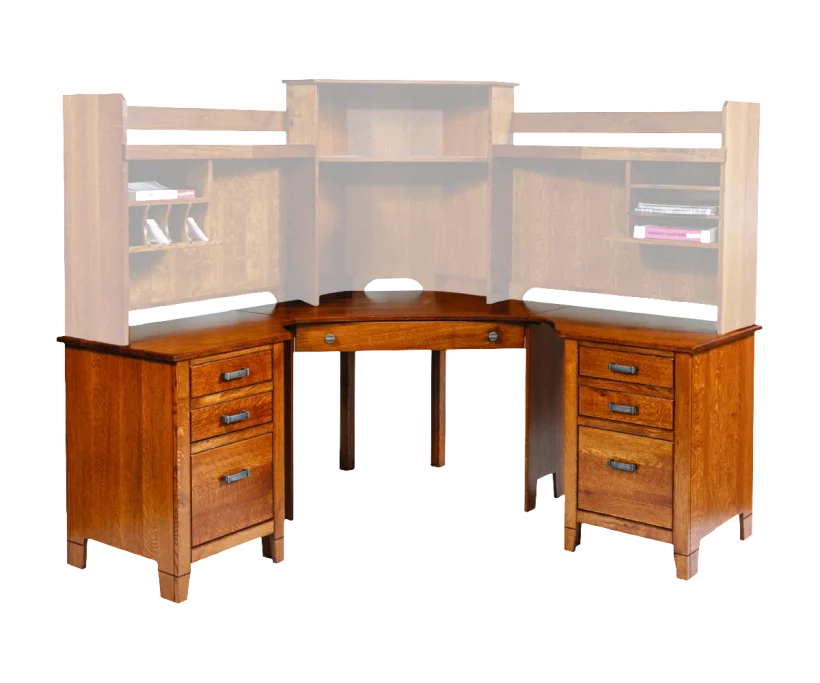 Amish Jacobsville Compact Corner Computer Desk - 046-GZZA