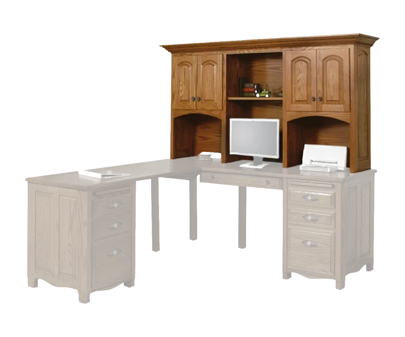 Amish Laurel Hutch with Middle Shelf for 72" Desk - 046-IZAE-833