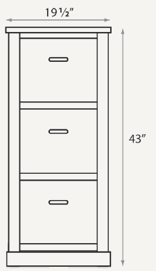 Amish Mission Three-Drawer File Cabinet - 046-JCZ-6