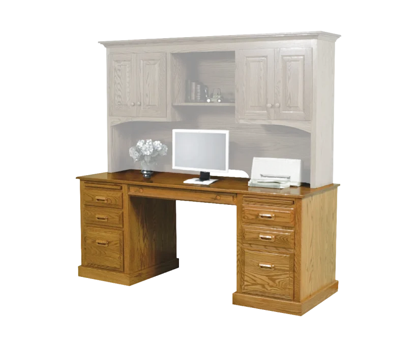 Amish Traditional Double Ped Desk - 046-QAMA-5805
