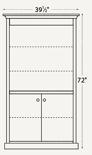Amish Traditional 36" Bookcase - 046-QYZ-69