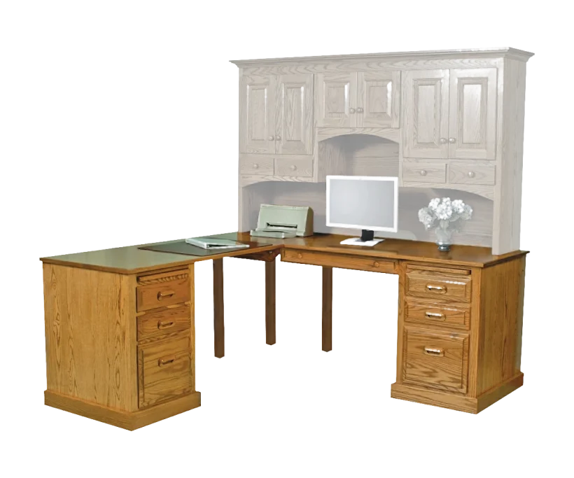 Amish Traditional Corner Computer Desk - 046-QZA