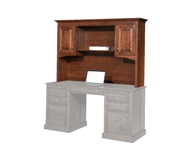 Amish Traditional Hutch for 62" Desk (Drawing) - 046-QZAE-633-X