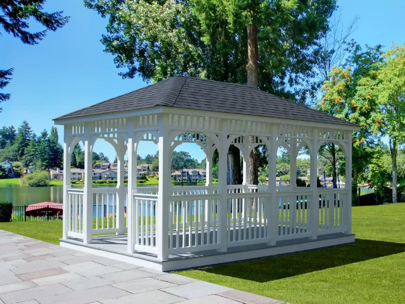 Augusta Rectangular Vinyl Gazeebo from Berlin Gardens - 191-AUGUSTA