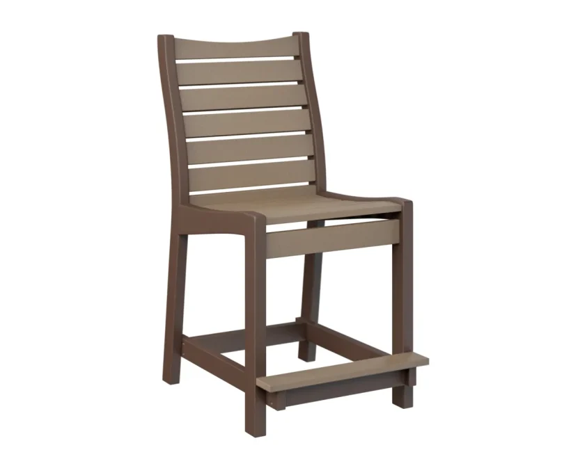 Bristol Counter Chair by Berlin Gardens - Weatherwood, Chocolate Brown Bristol Counter Chair by Berlin Gardens - 191-BCC2041