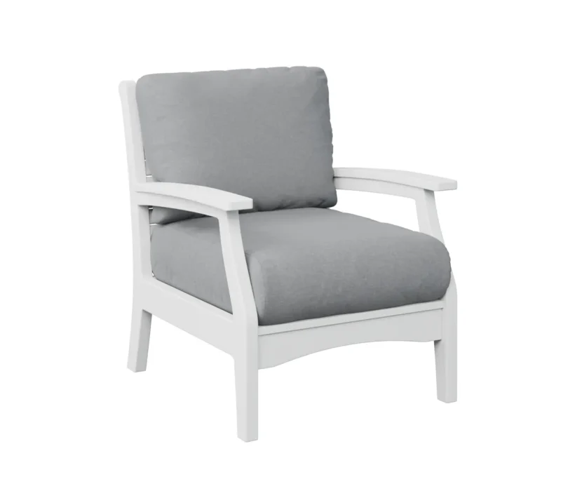 Classic Terrace Club Chair by Berlin Gardens - White, Canvas Granite Classic Terrace Club Chair by Berlin Gardens - 191-CTCC3034