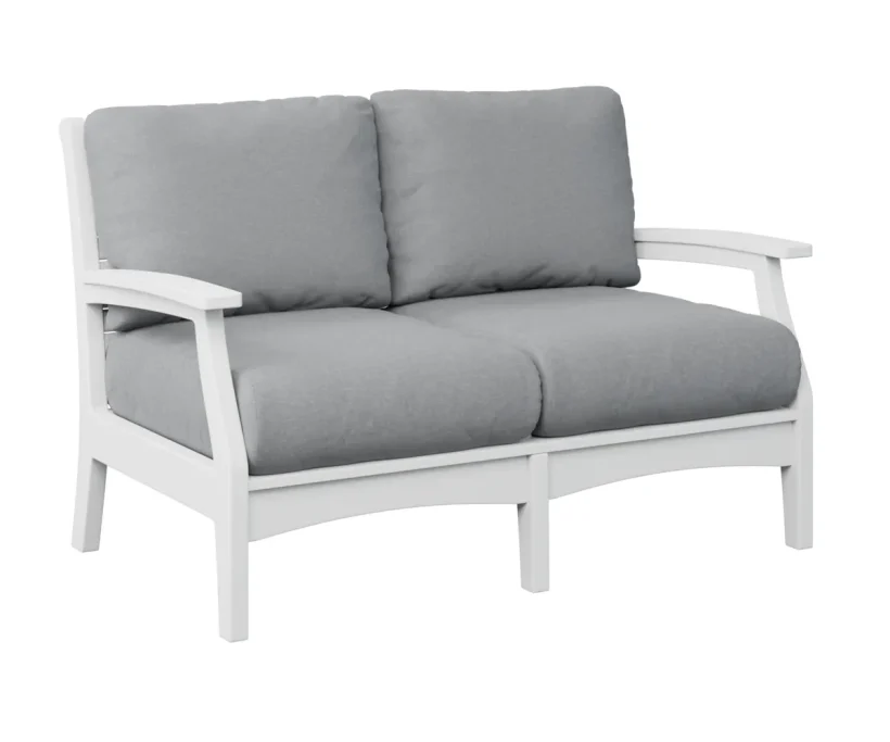 Classic Terrace Loveseat by Berlin Gardens - White, Canvas Granite Classic Terrace Loveseat by Berlin Gardens - 191-CTL5734