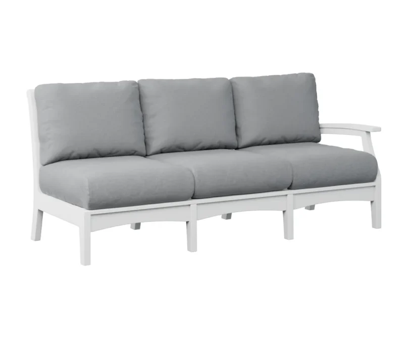 Classic Terrace Arm Sectional Sofa – Left by Berlin Gardens - White, Canvas Granite Classic Terrace Arm Sectional Sofa – Left by Berlin Gardens - 191-CTLSS7934