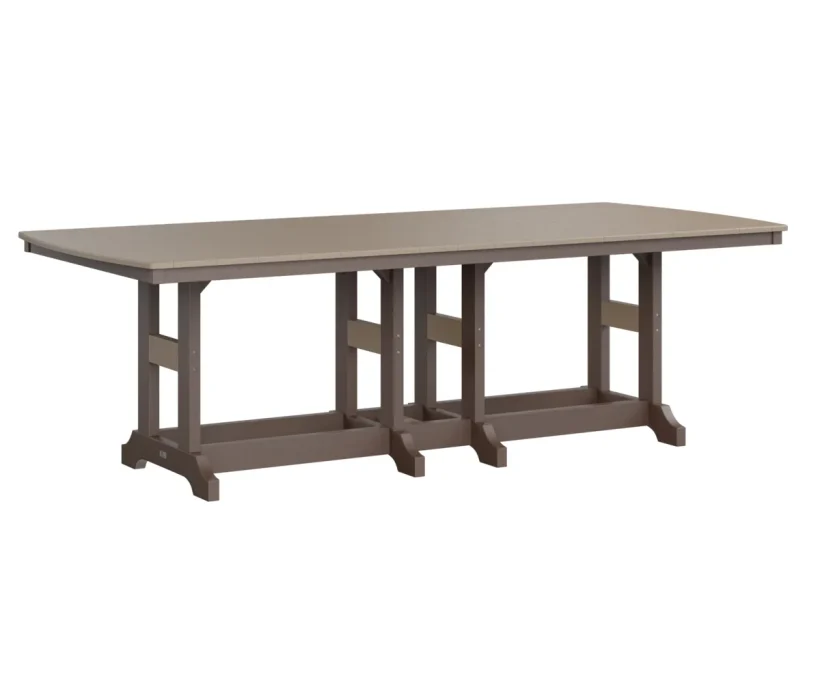 Garden Classic 44" X 96" Rectangular Dining Table by Berlin Gardens - Weatherwood, Chocolate Brown Garden Classic 44" X 96" Rectangular Dining Table by Berlin Gardens - 191-GCOT4496D