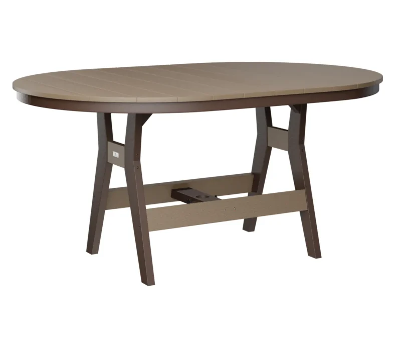 Harbor 44" X 64" Oblong Dining Table by Berlin Gardens - Weatherwood, Chocolate Brown Harbor 44" X 64" Oblong Dining Table by Berlin Gardens - 191-HOT4464D
