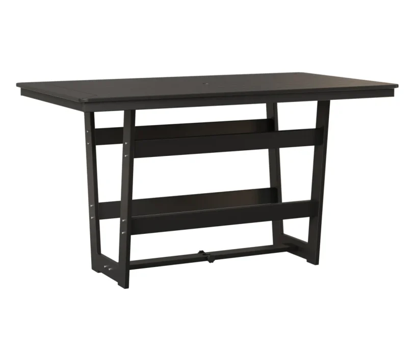 Hudson 40" x 70" Rectangular Bar Table by Berlin Gardens - MGP Black, MGP Black Hudson 40" x 70" Rectangular Bar Table by Berlin Gardens - 191-HRMT4070B