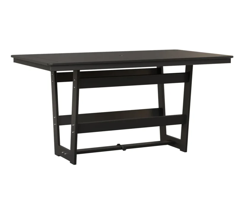 Hudson 40" x 70" Rectangular Counter Table by Berlin Gardens - MGP Black, MGP Black Hudson 40" x 70" Rectangular Counter Table by Berlin Gardens - 191-HRMT4070C